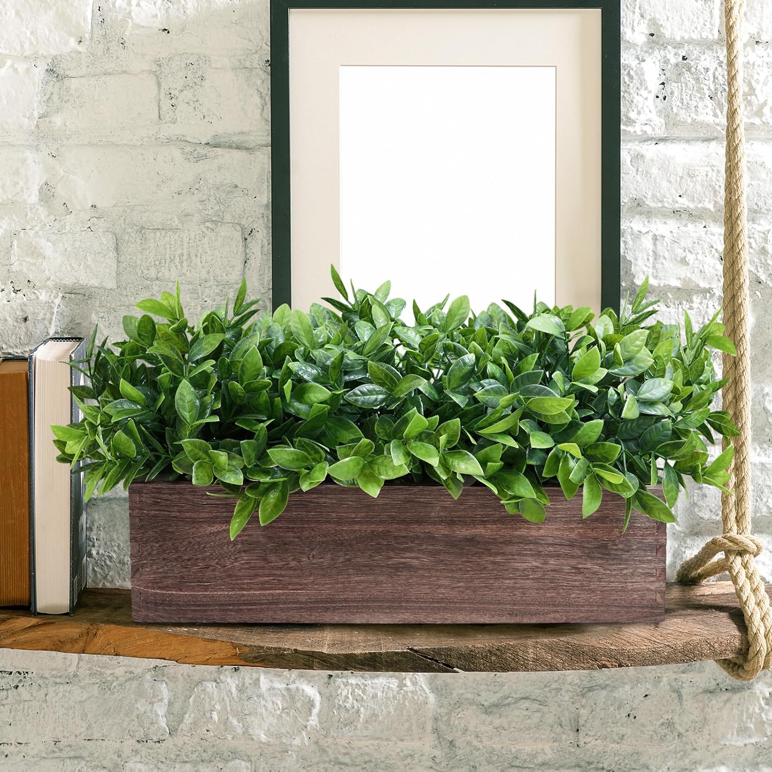 Winlyn 14 Inch Artificial Boxwood Plant Decor