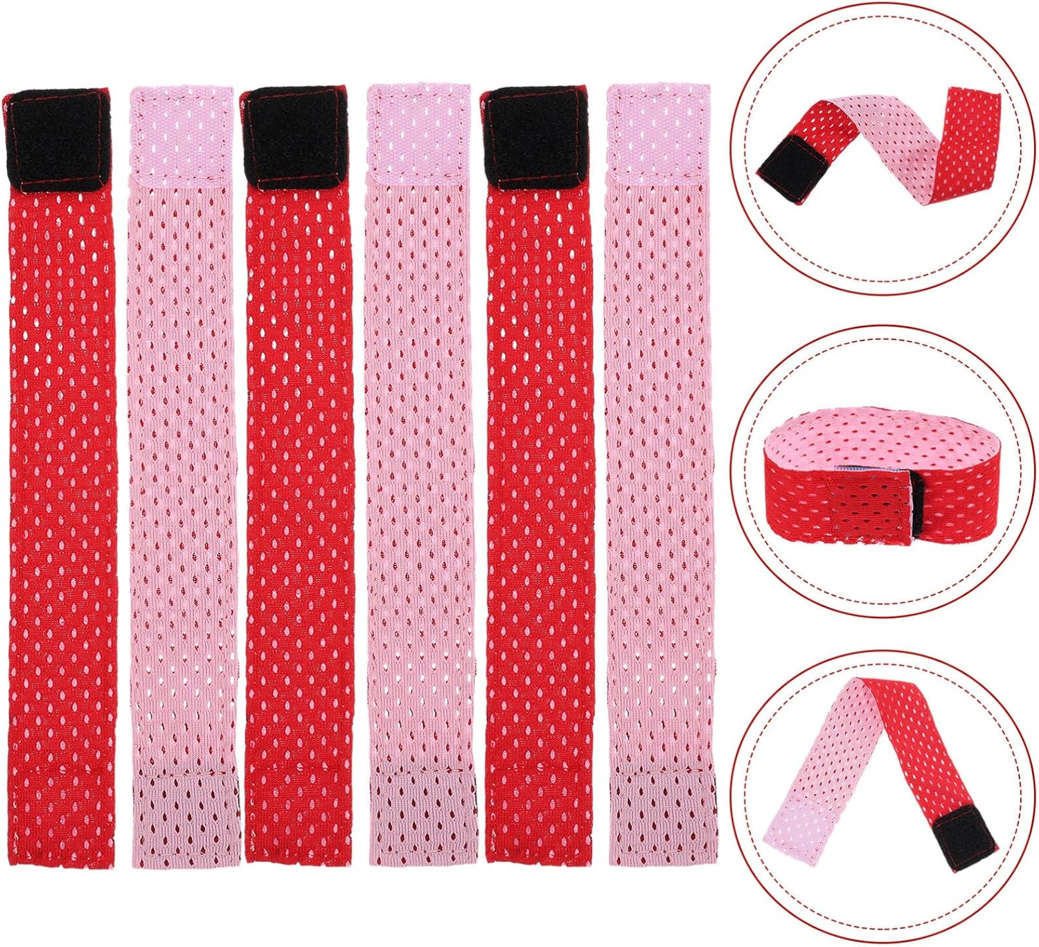 Sosoport 6pcs Adjustable Sleeve Ties for Sports