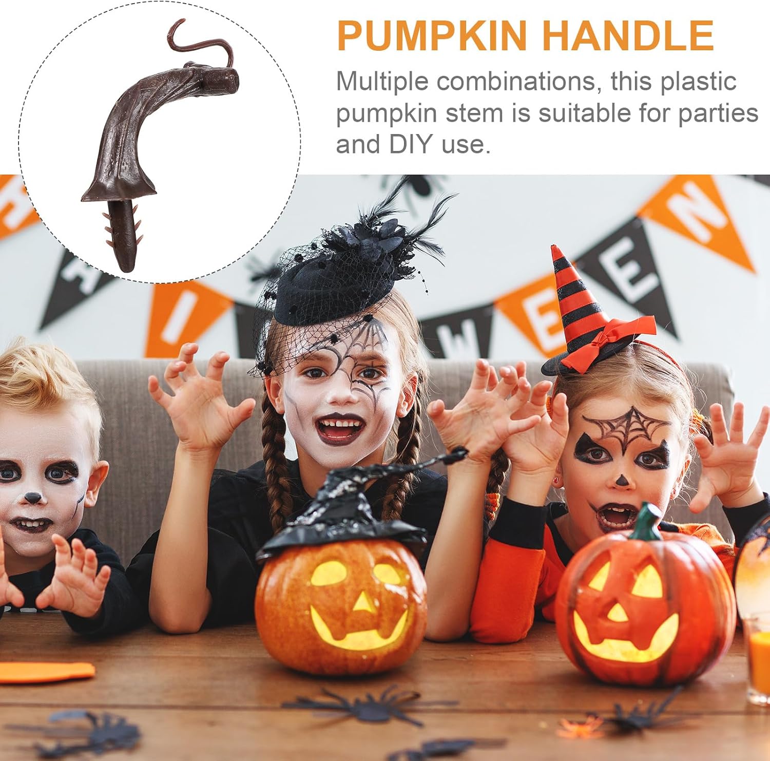 Jojofuny Artificial Foam Pumpkin Stems 24 Pack