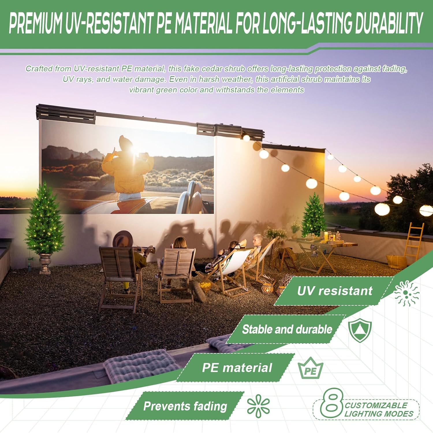 Gfilay 4FT Pre Lit Topiary Tree with LED Lights
