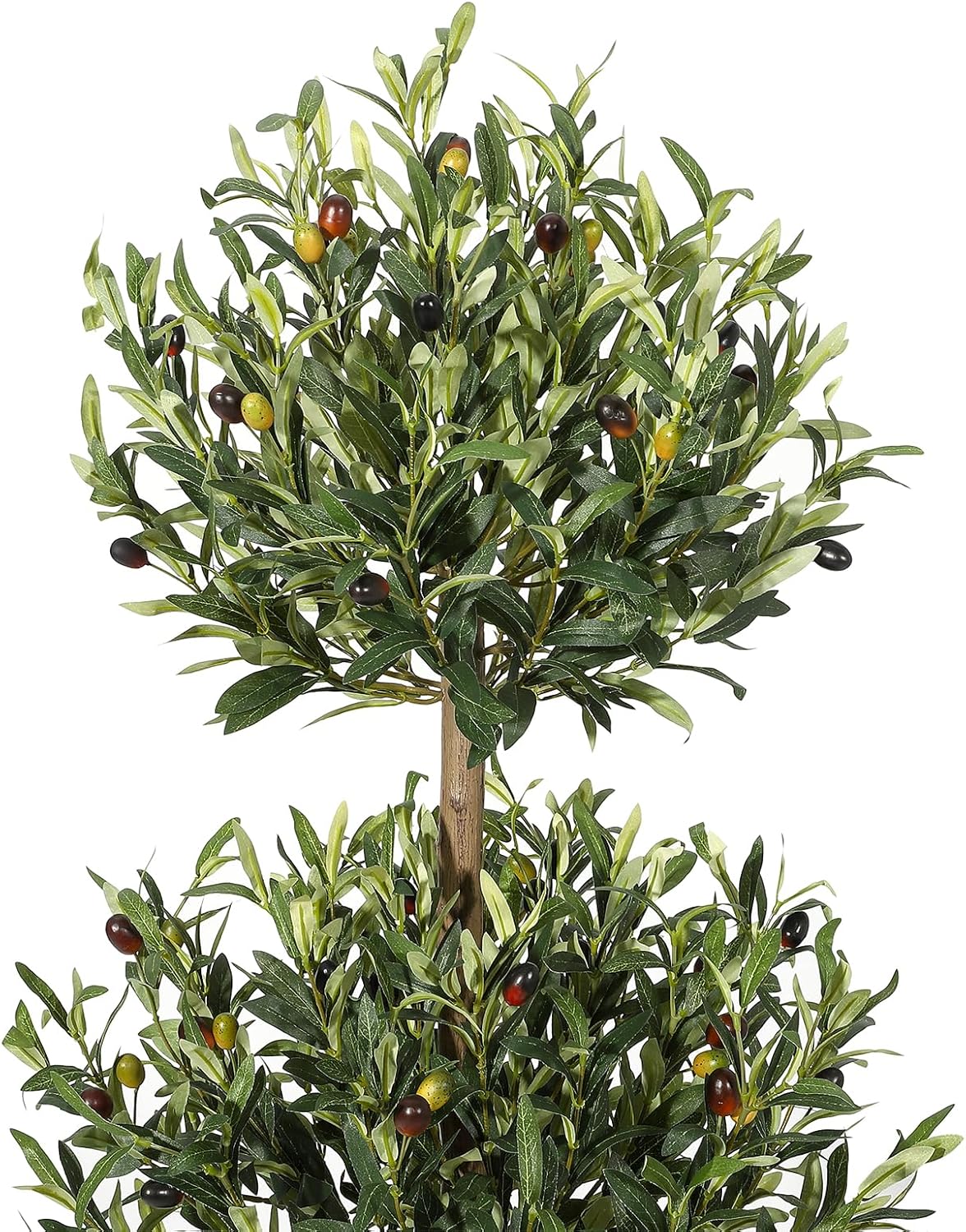 5FT Artificial Olive Topiary Trees with Moss and Inner Pot Set of 2