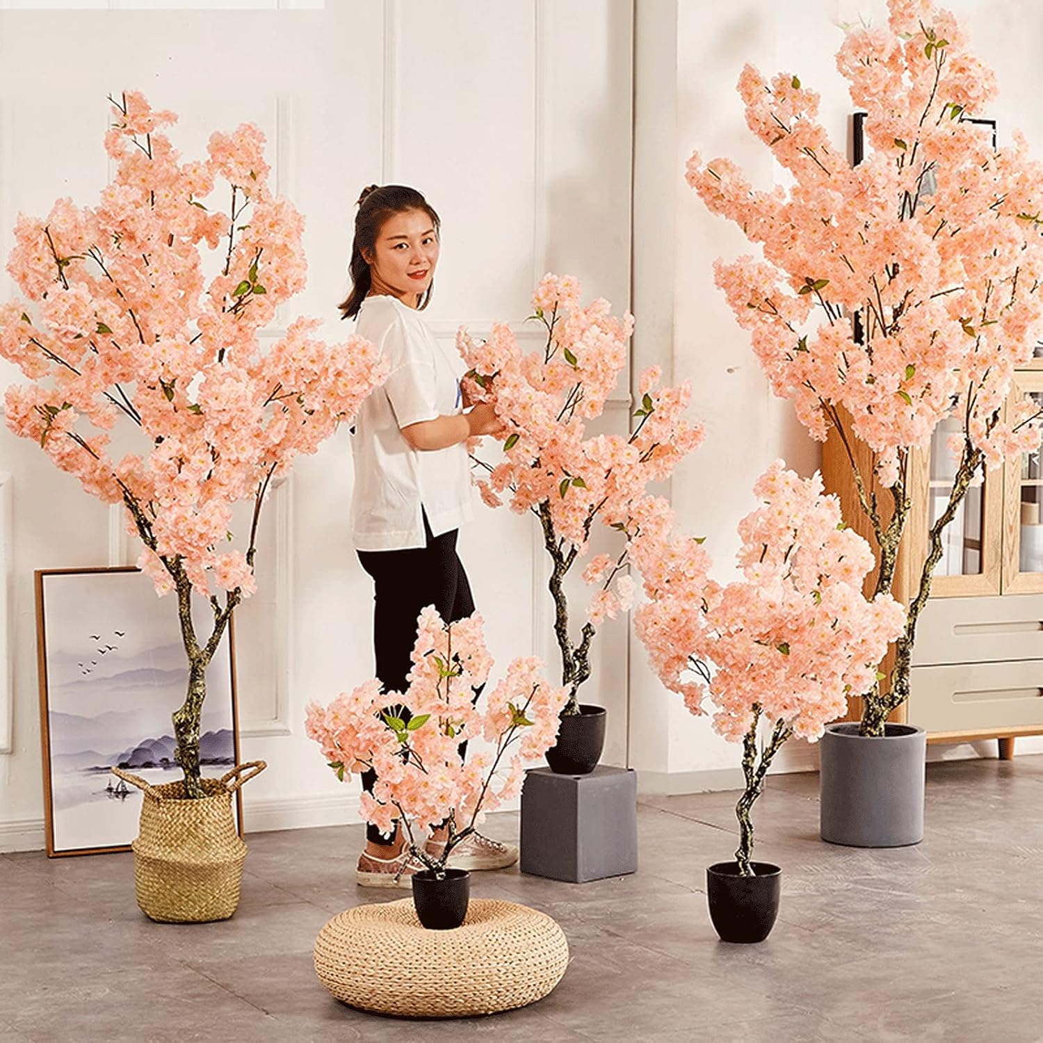 Artificial Cherry Blossoms Tree 27 Inch Decor