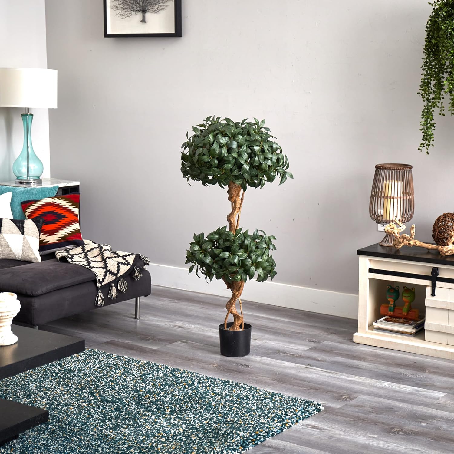 Nearly Natural 4ft Sweet Bay Double Ball Topiary