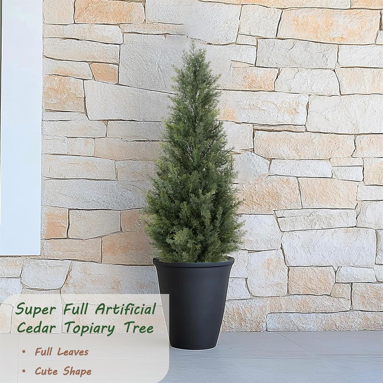 Bellacat 3ft UV Resistant Artificial Topiary Trees 2Pack 1