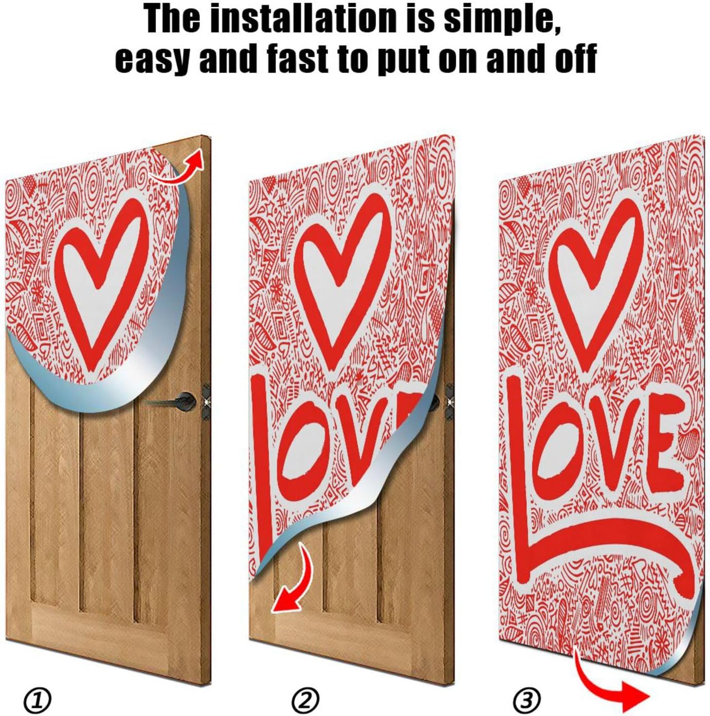 Susiyo Doodle Valentine Halloween Door Cover