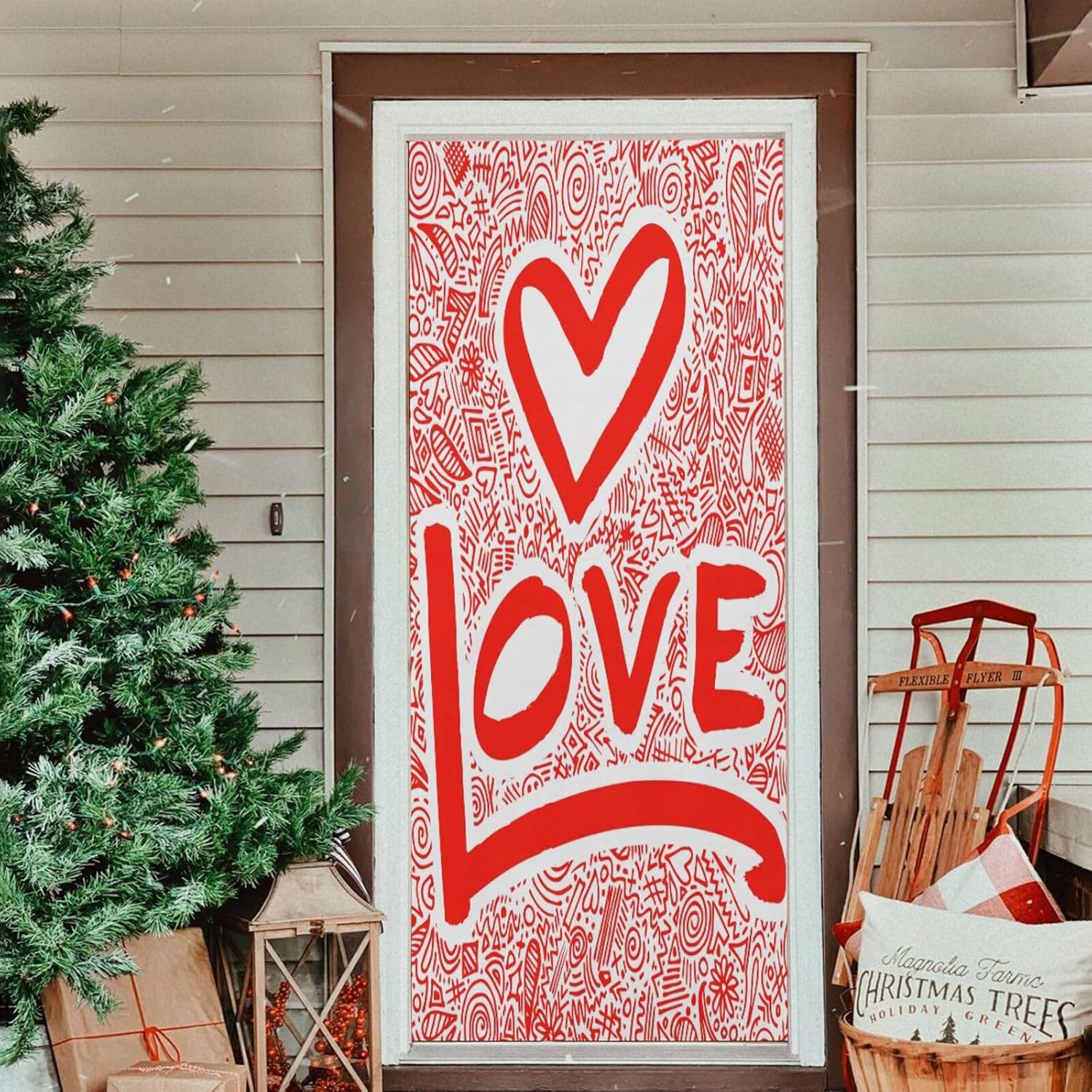 Susiyo Doodle Valentine Halloween Door Cover