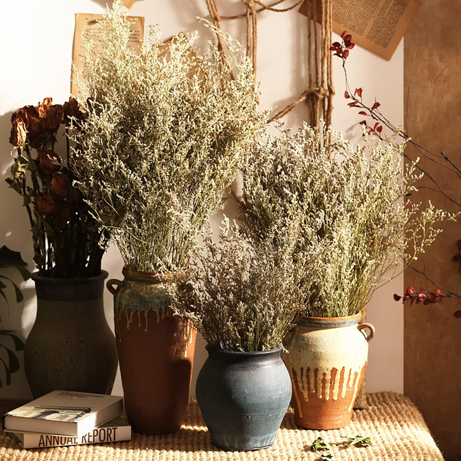 Saipro Preserved Limonium Bouquet 25 Stems Real Fresh Sea Lavender