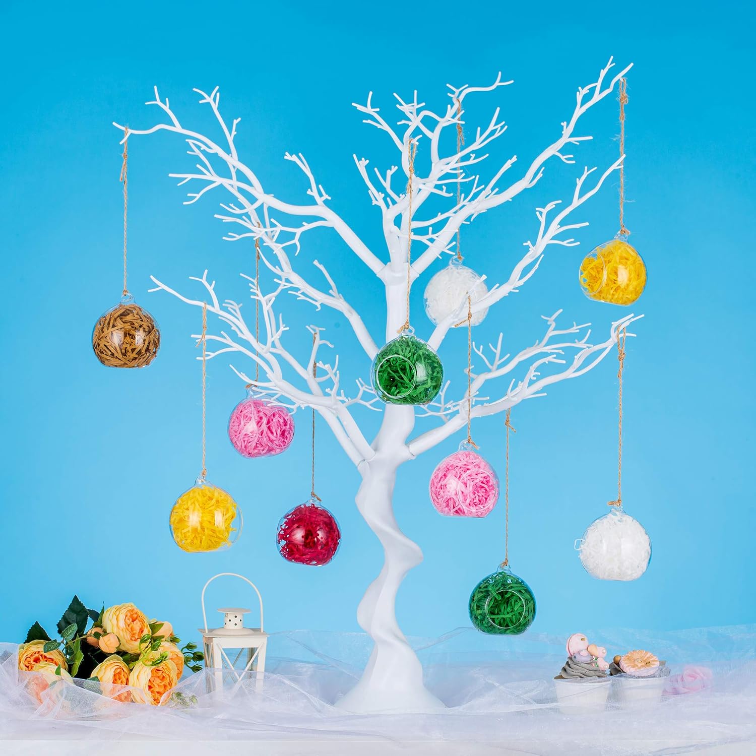 Sziqiqi White Artificial Tree Centerpiece for Weddings Parties Christmas