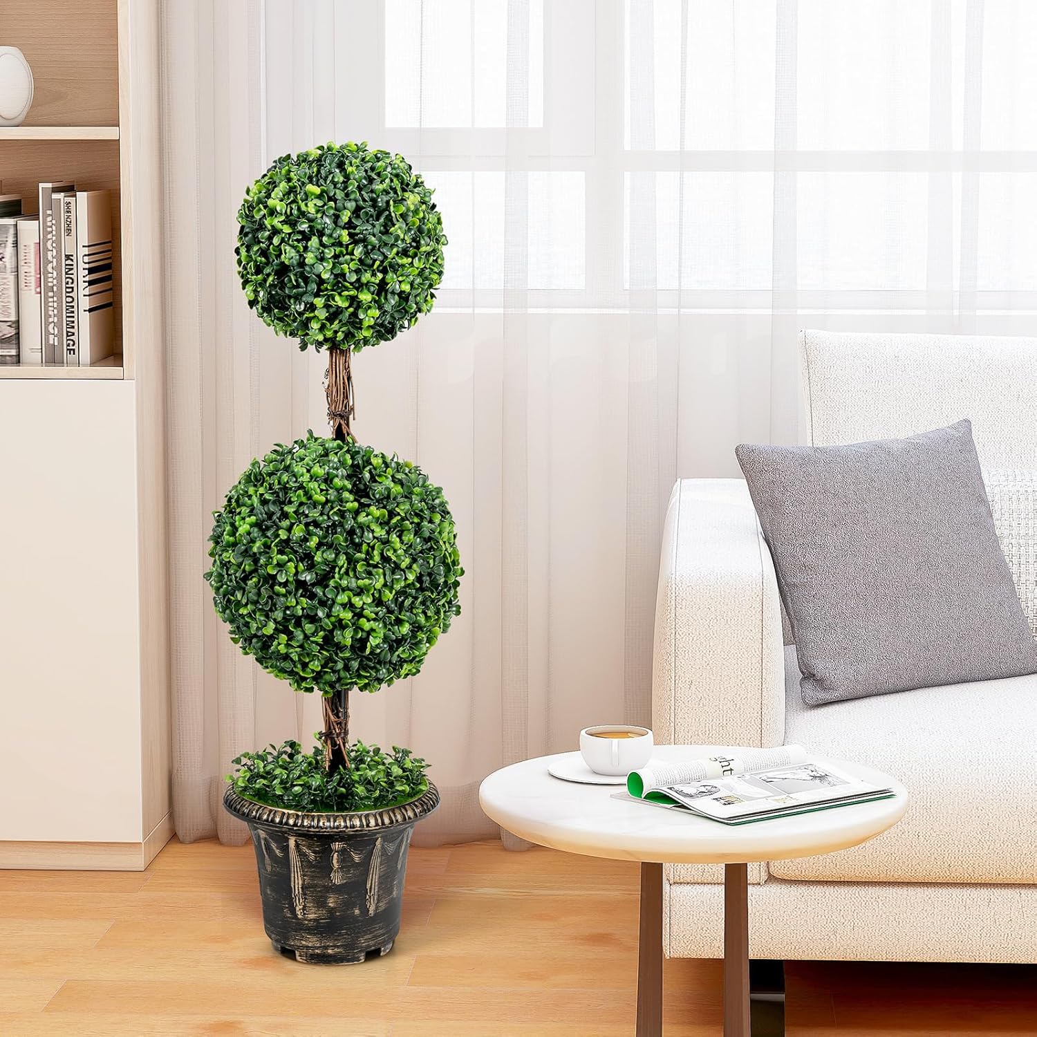 Safeplus 3ft Artificial Boxwood Topiary Tree