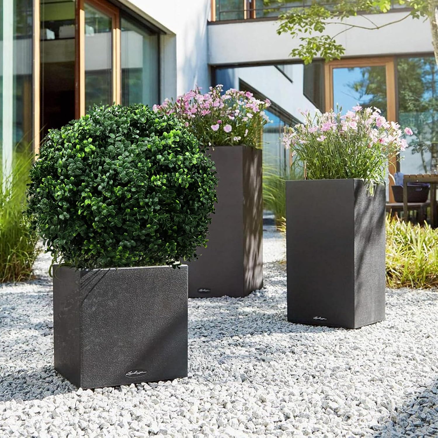 30 Inch Artificial Topiary Boxwood Ball Trees Set of Two
