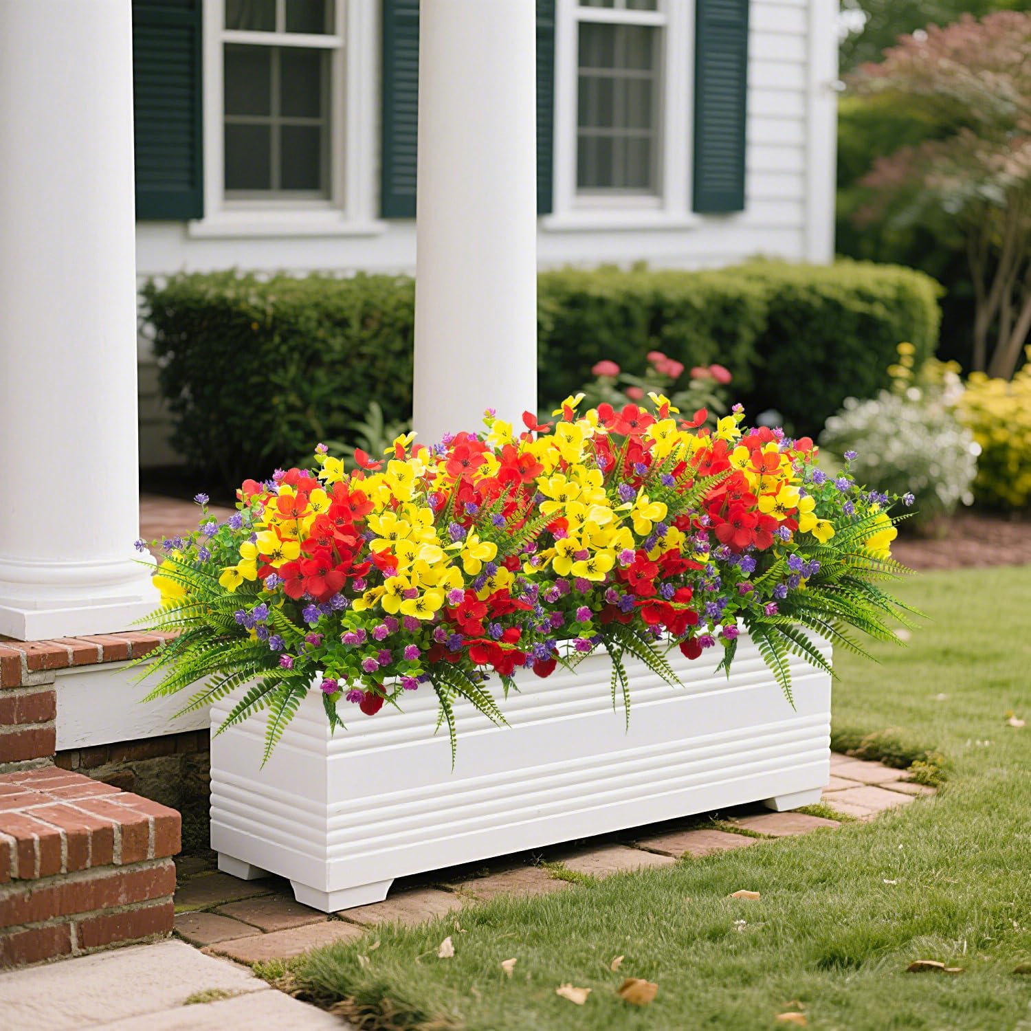 20 Packs Artificial Flowers for Outdoor Decor