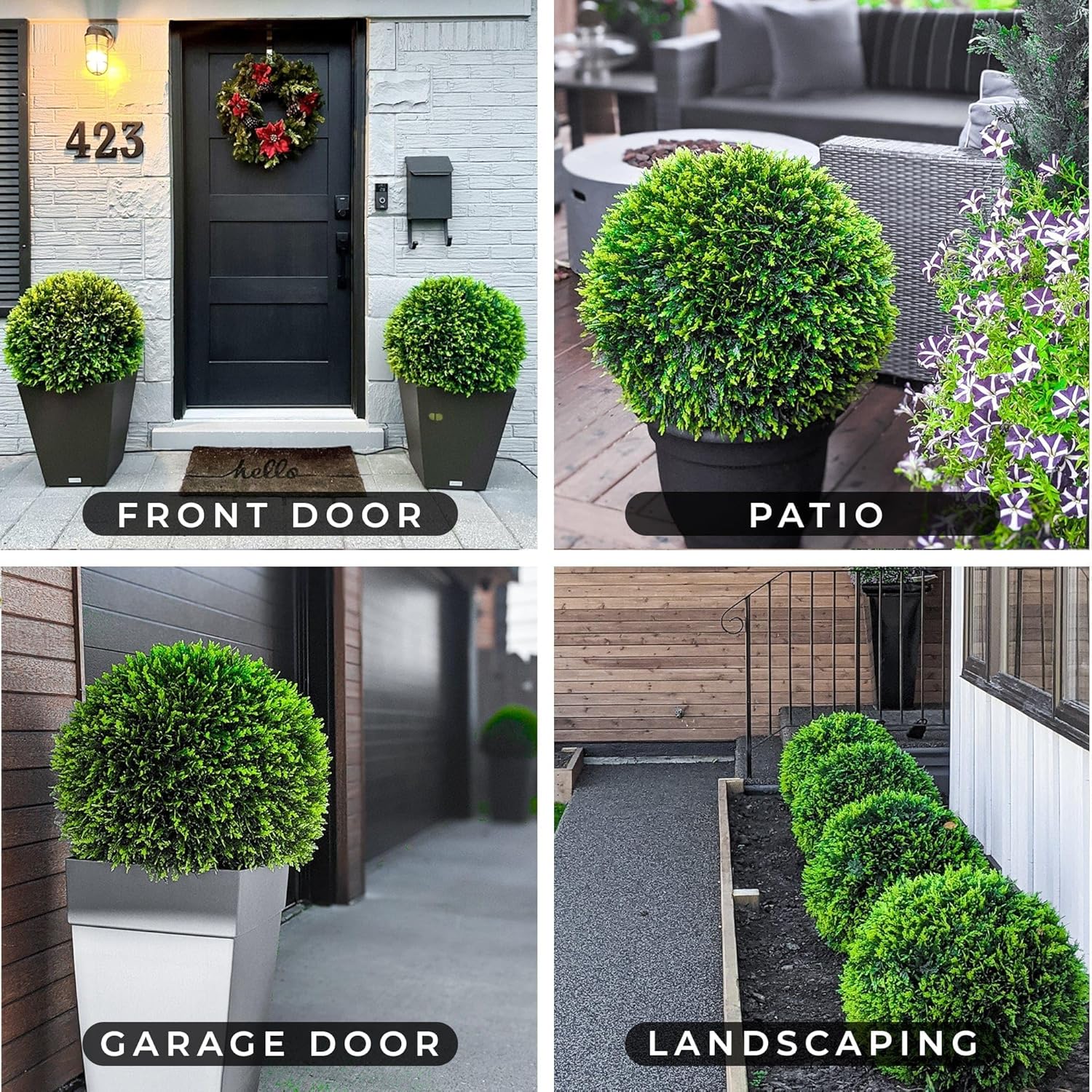 365 Curb Appeal 23 XL Topiary Balls Set of 2