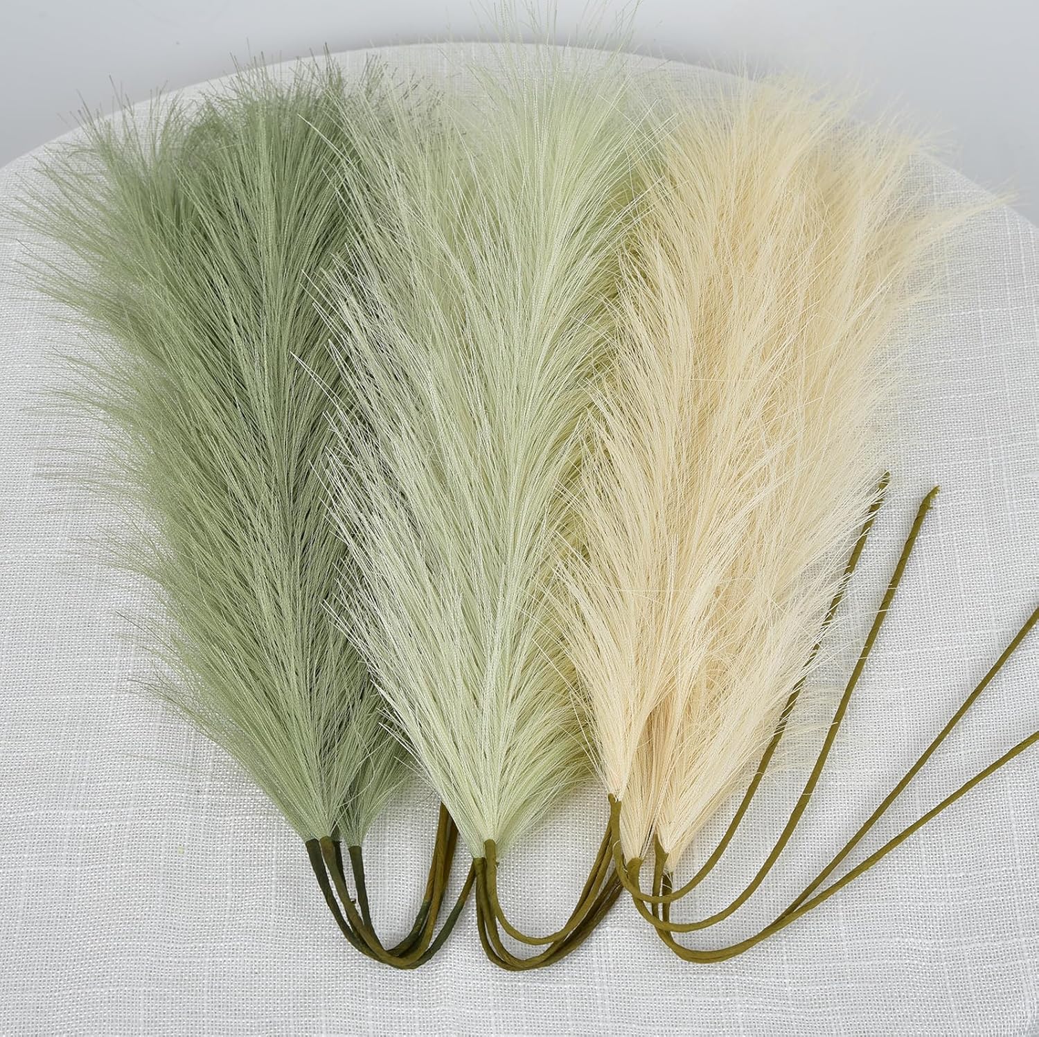 LSKYTOP Green Pampas Grass Decor 23Inch 12pcs Artificial Bouquets