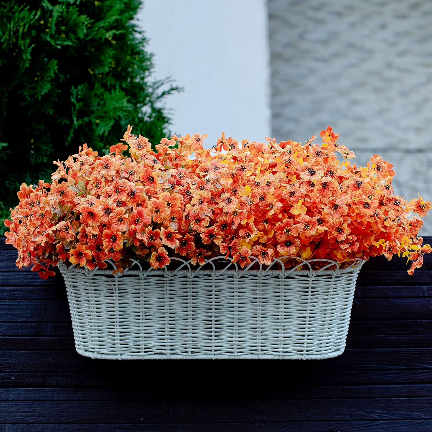 AXYLEX Artificial Fall Flowers 16 Bundle Outdoor Decor