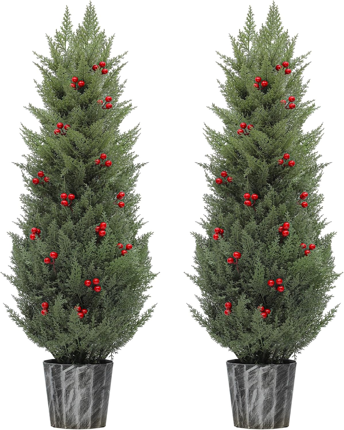 YITAHOME Artificial Cedar Topiary Trees 4FT 2 Pack