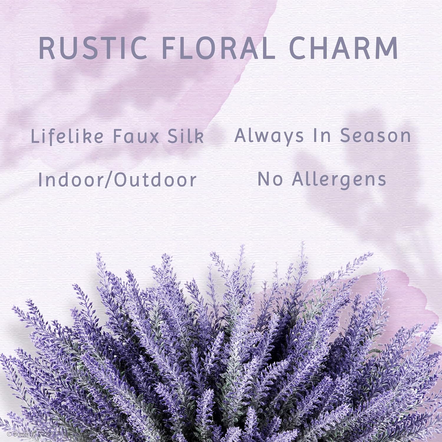 Butterfly Craze Artificial Lavender 8-Piece Bundle