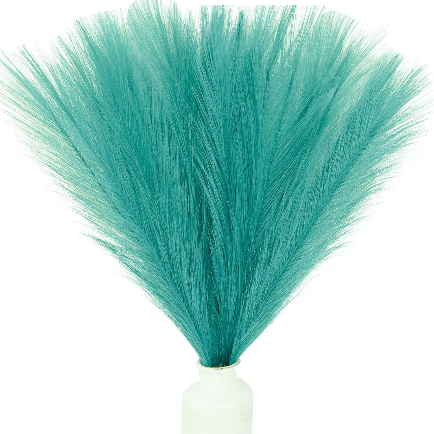 Mandys Teal Silk Pampas Grass Bouquet 20 Stems